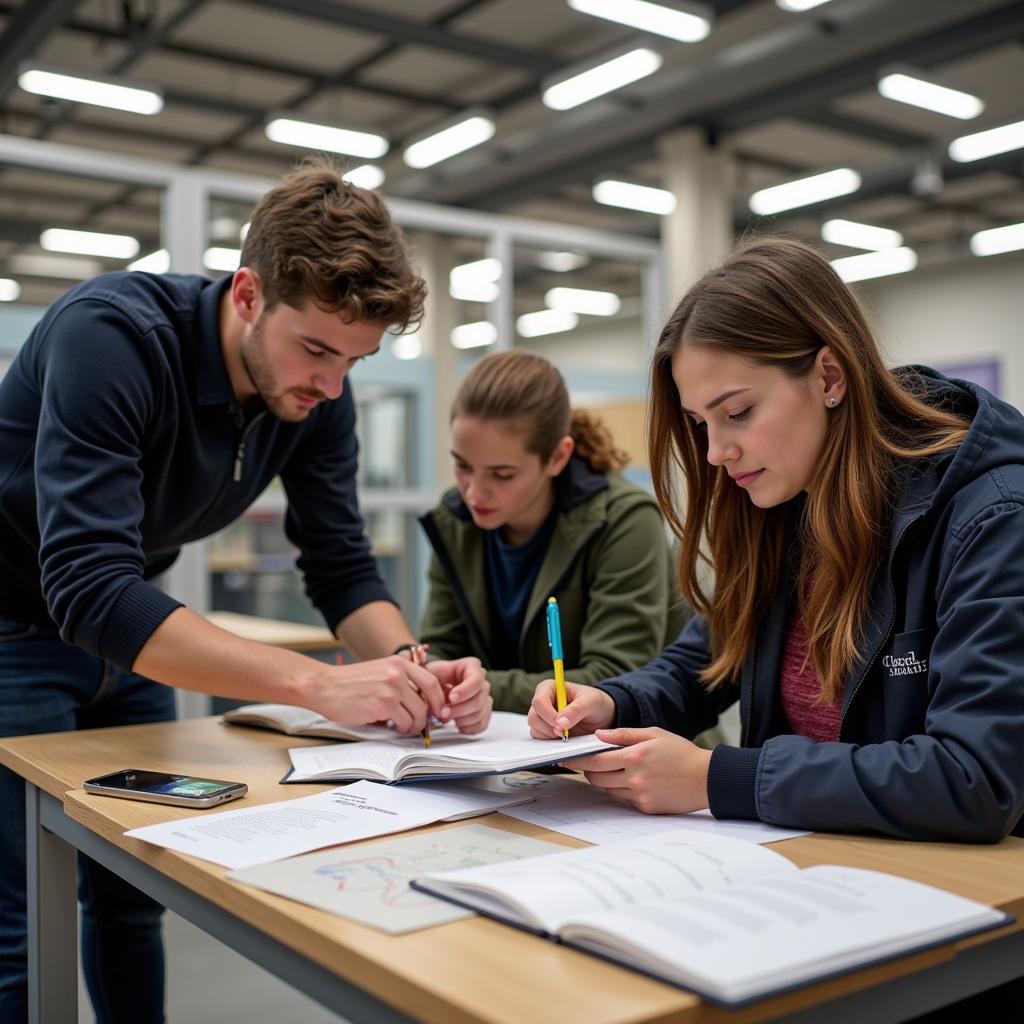 Studierende beim dualen Studium in Leverkusen