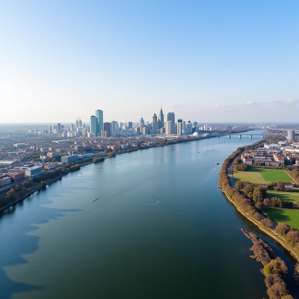 Düsseldorf und Leverkusen am Rhein