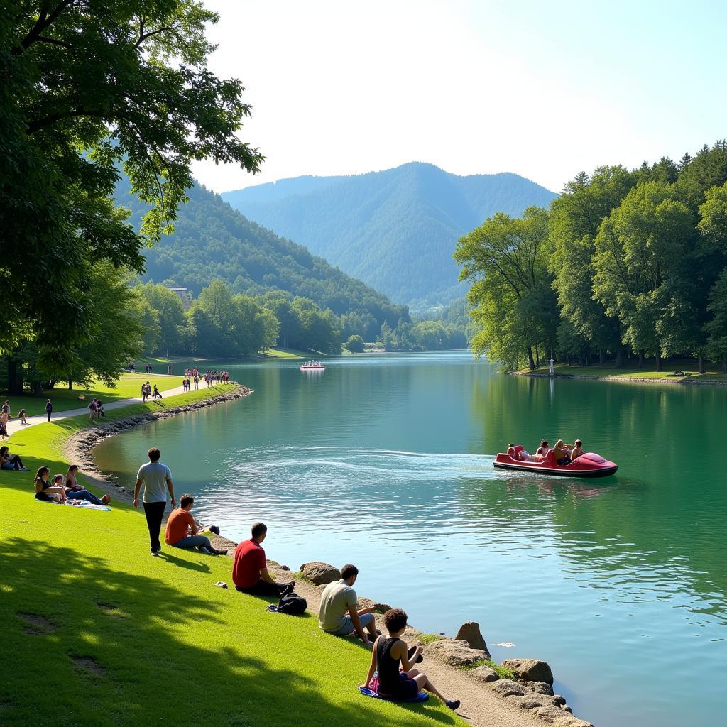 Entspannung am Ufer des Silbersees