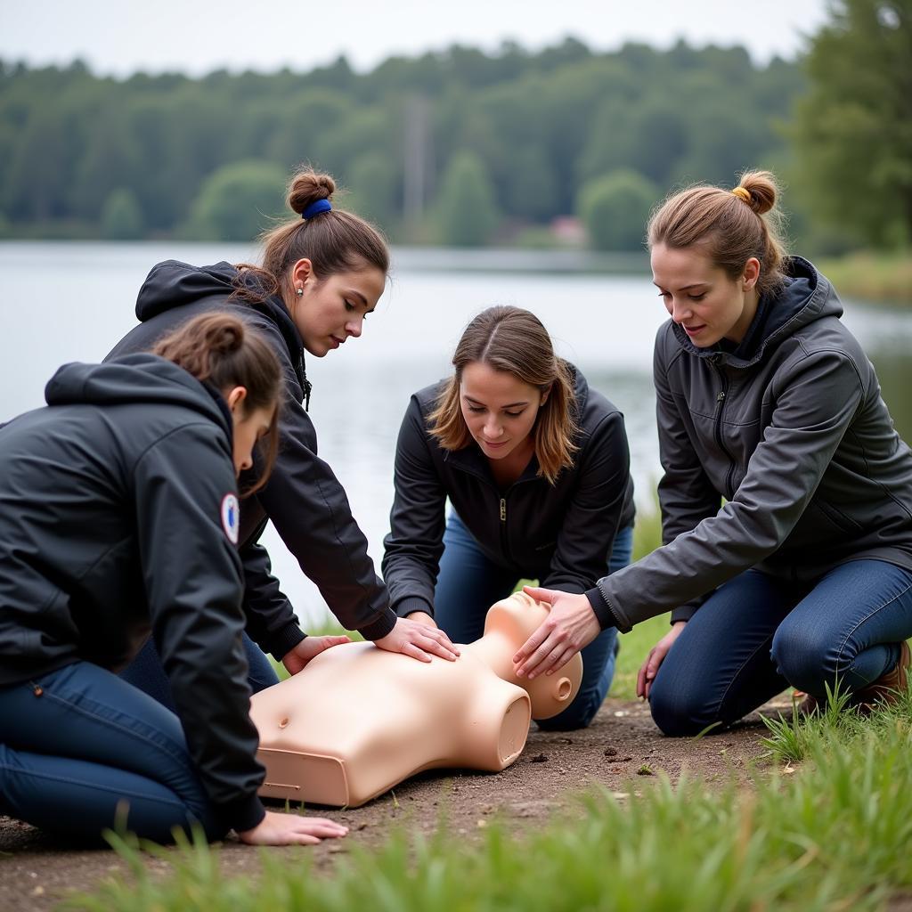 Erste-Hilfe-Maßnahmen bei einem Badeseeunfall