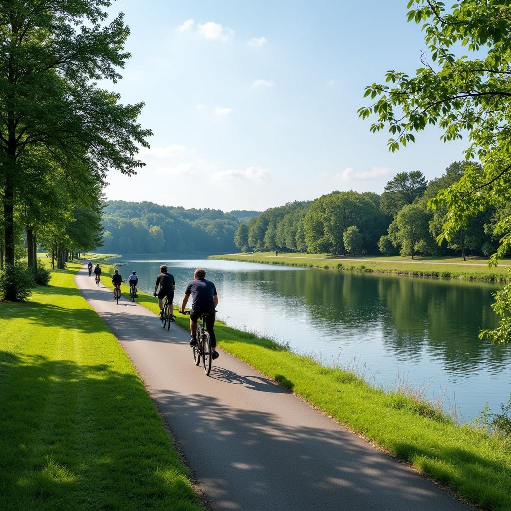 Fahrrad-Tour von Köln nach Leverkusen entlang des Rheins