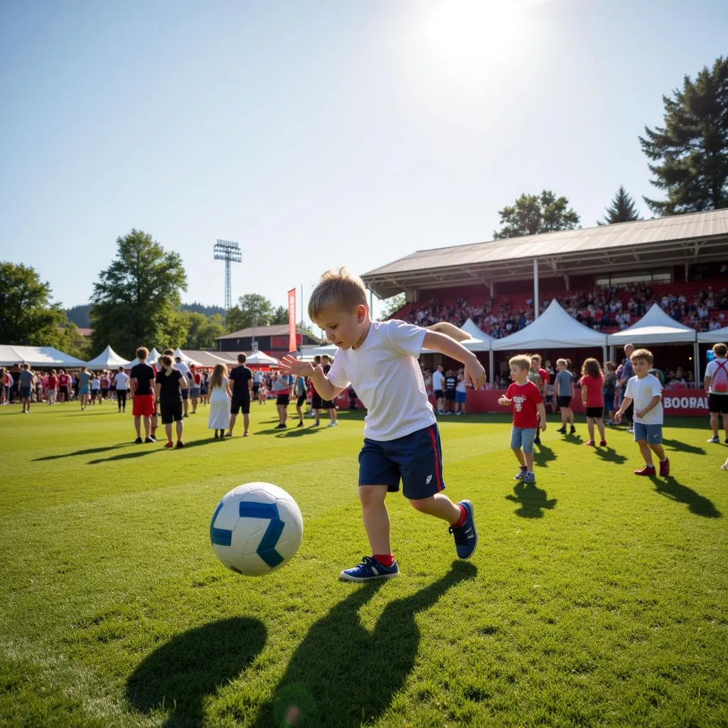 Kinder beim Bayer 04 Leverkusen Familienfest