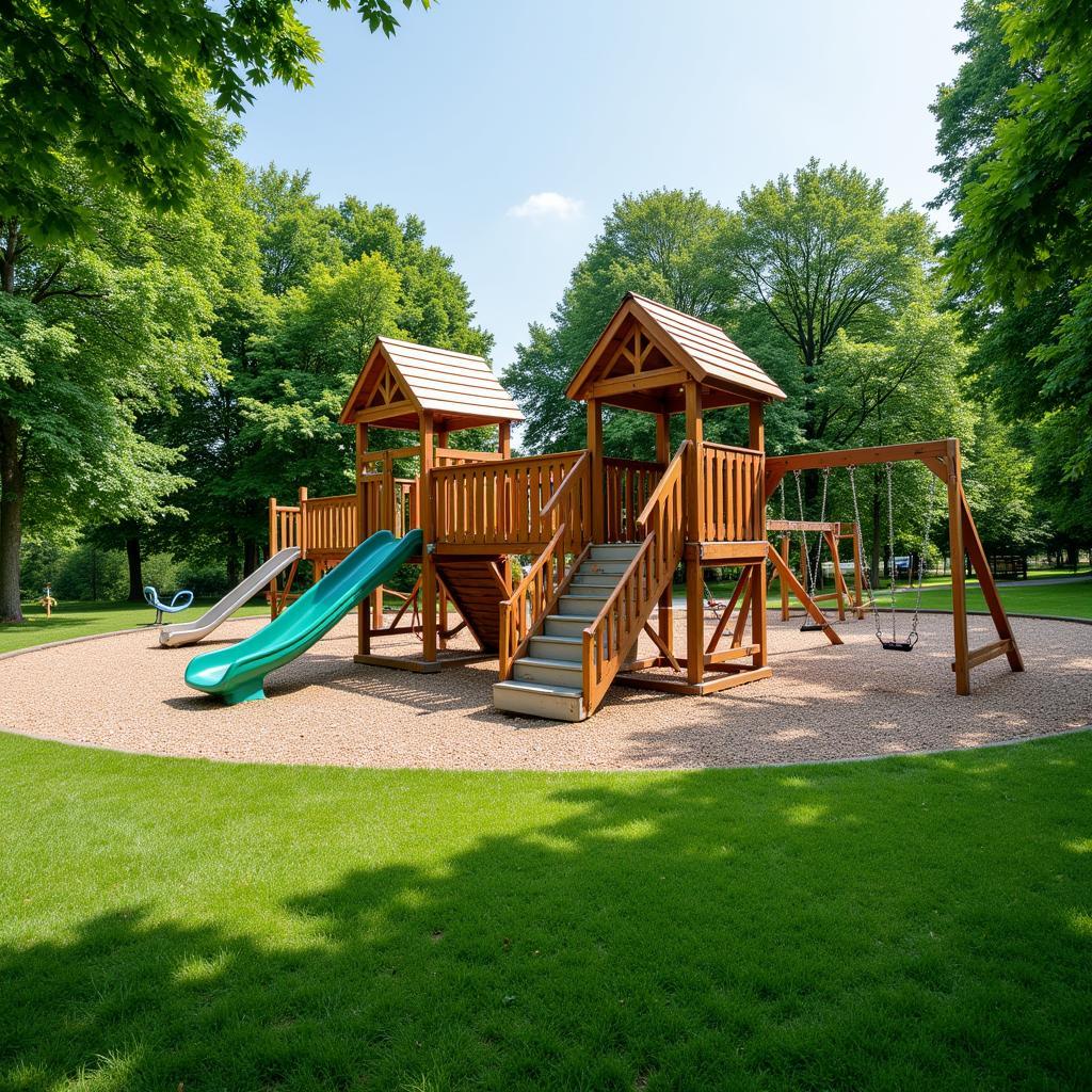 Spielplatz in der Nähe der Lichtstraße, Leverkusen Wiesdorf