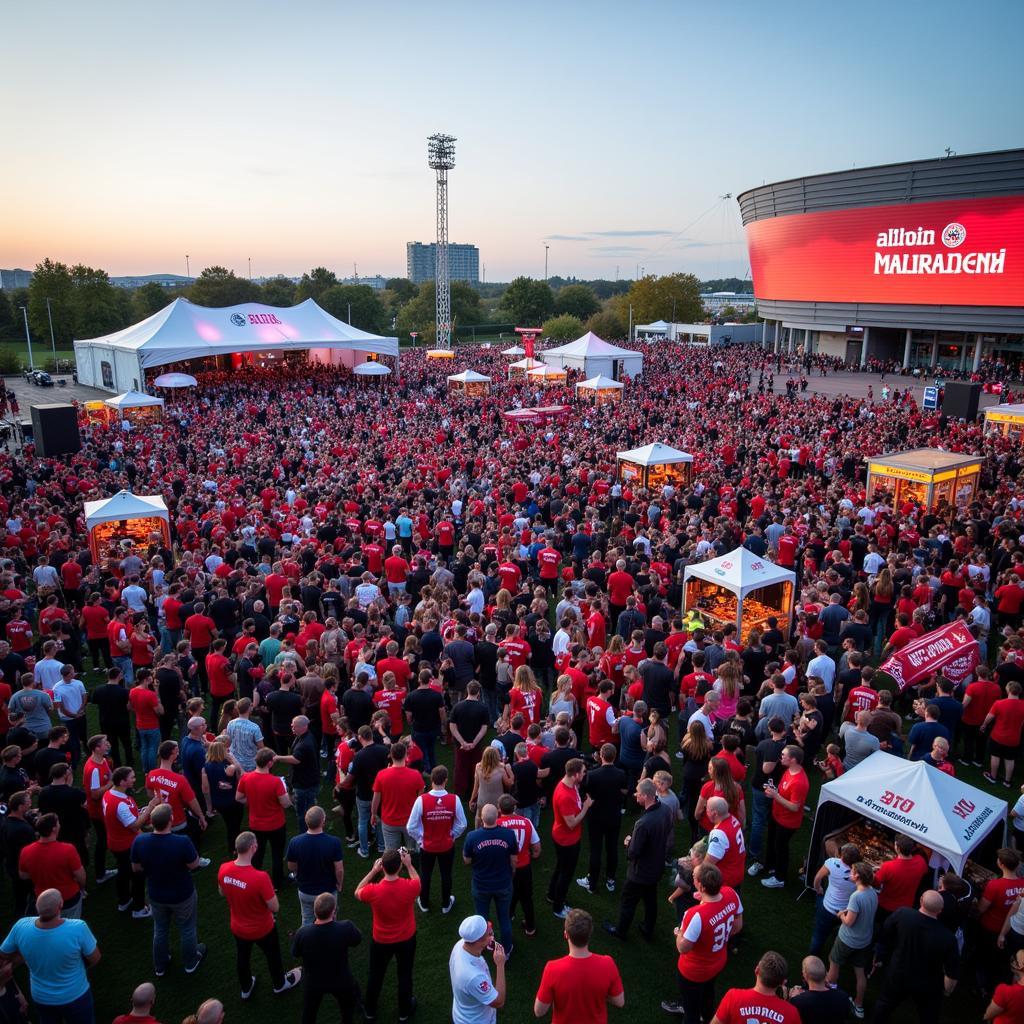 Fan-Fest vor der BayArena