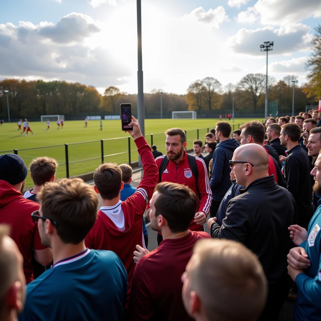 Fans bei öffentlichem Training