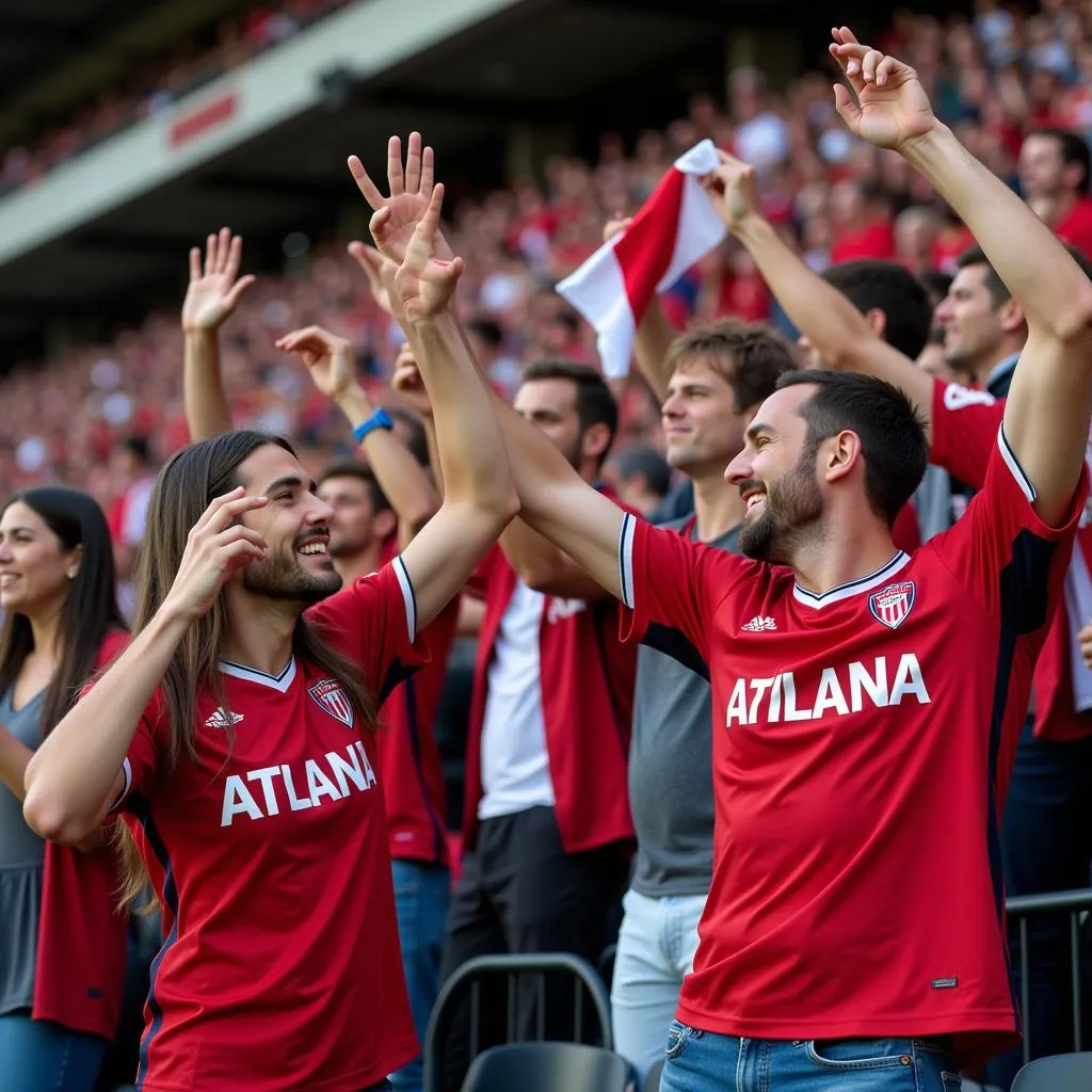 Fans von Atlanta und Leverkusen feiern gemeinsam