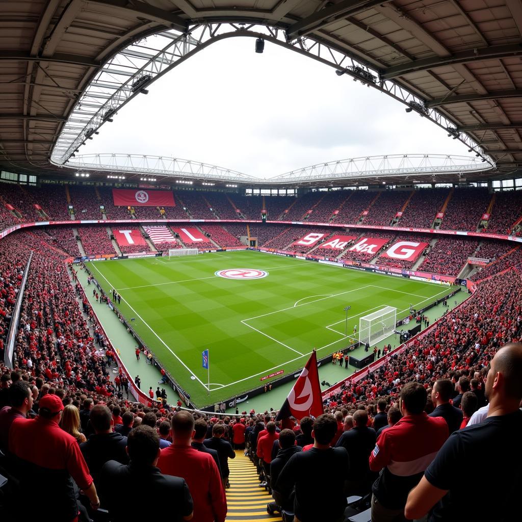 Die leidenschaftlichen Fans von Bayer 04 Leverkusen in der BayArena