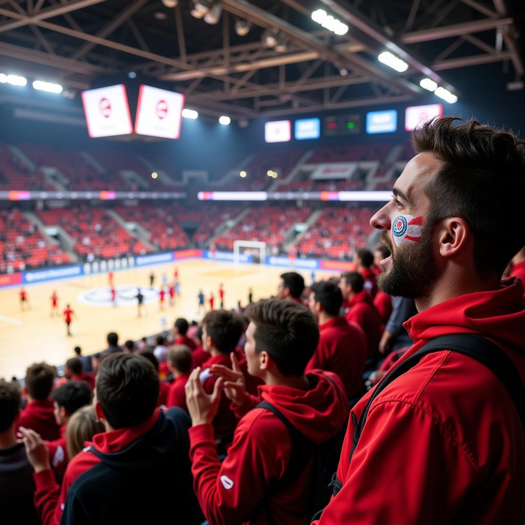 Fans des Bayer Leverkusen Handball