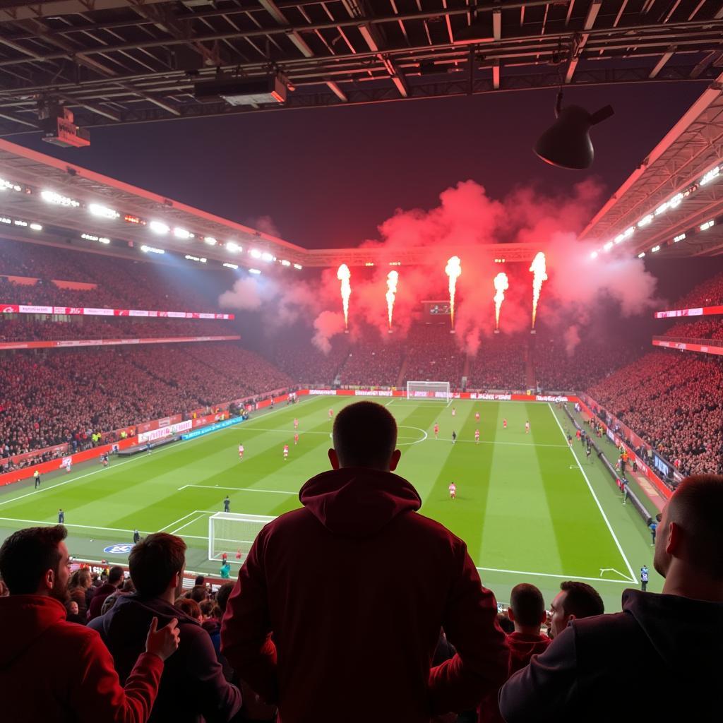 Fans beider Mannschaften erzeugen eine fantastische Atmosphäre im Stadion