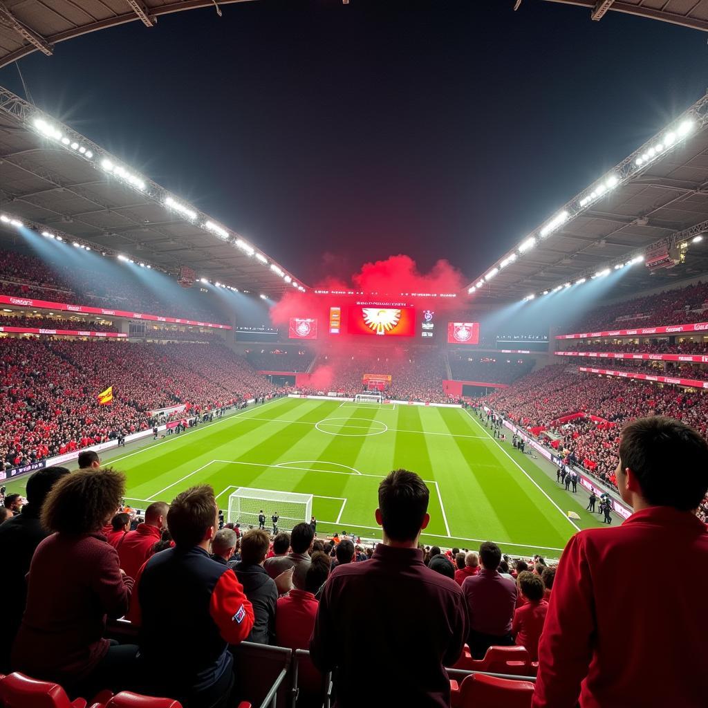 Fans beider Mannschaften im Stadion