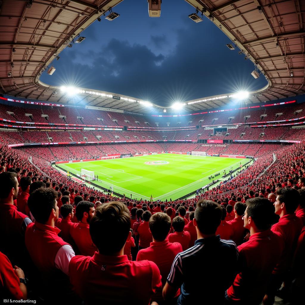 Fans der Werkself im Stadion