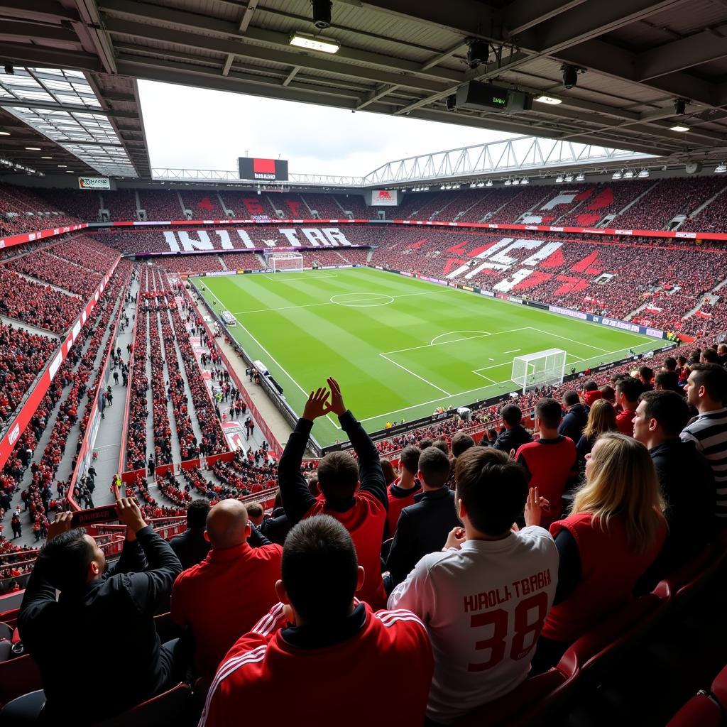 Fans beider Mannschaften im Stadion