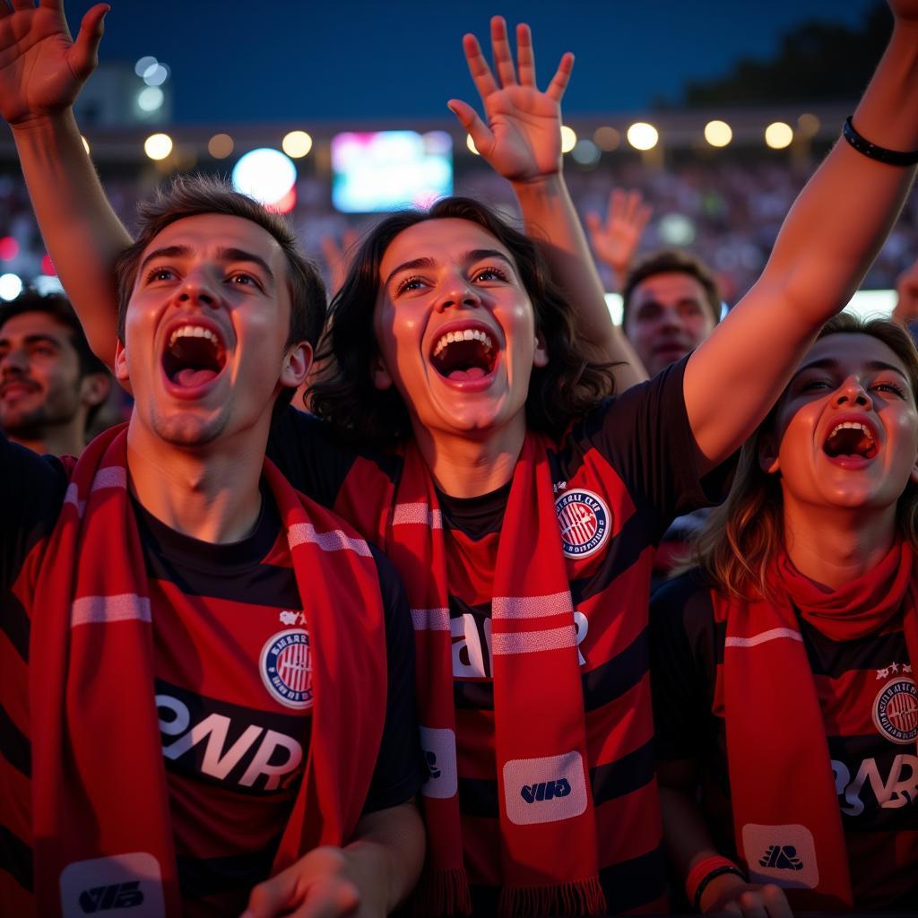 Fans feiern gemeinsam beim Public Viewing