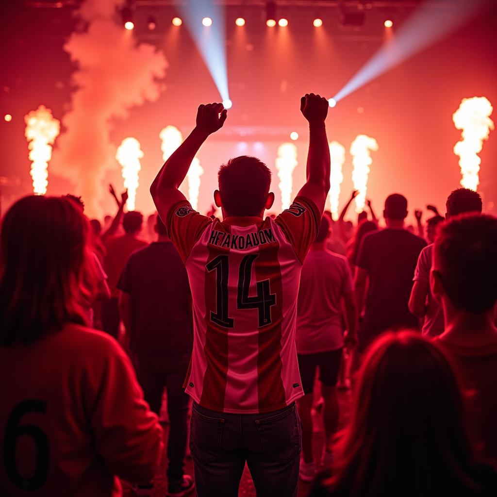 Fans feiern einen Sieg im Ausweichtrikot