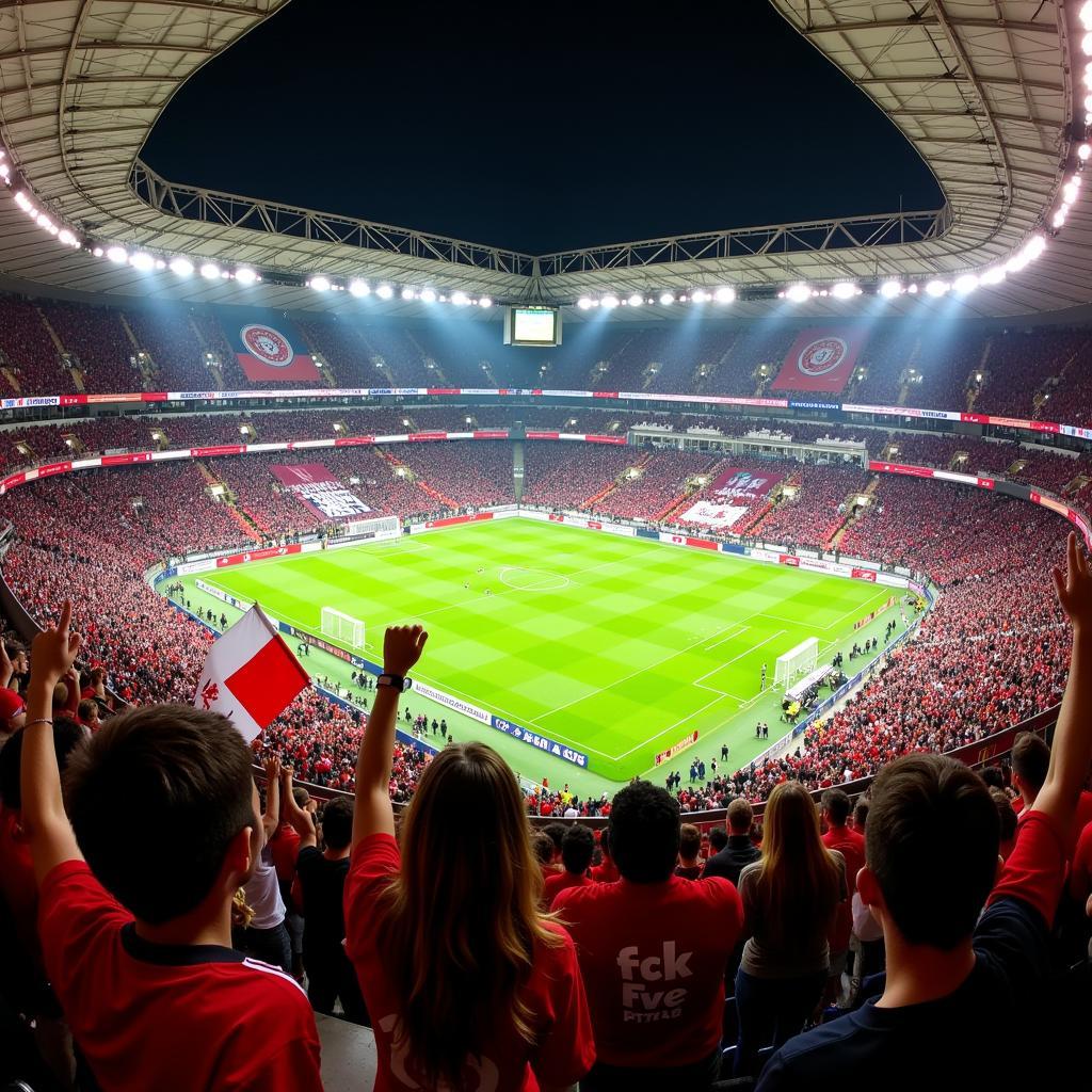 Fans in der BayArena