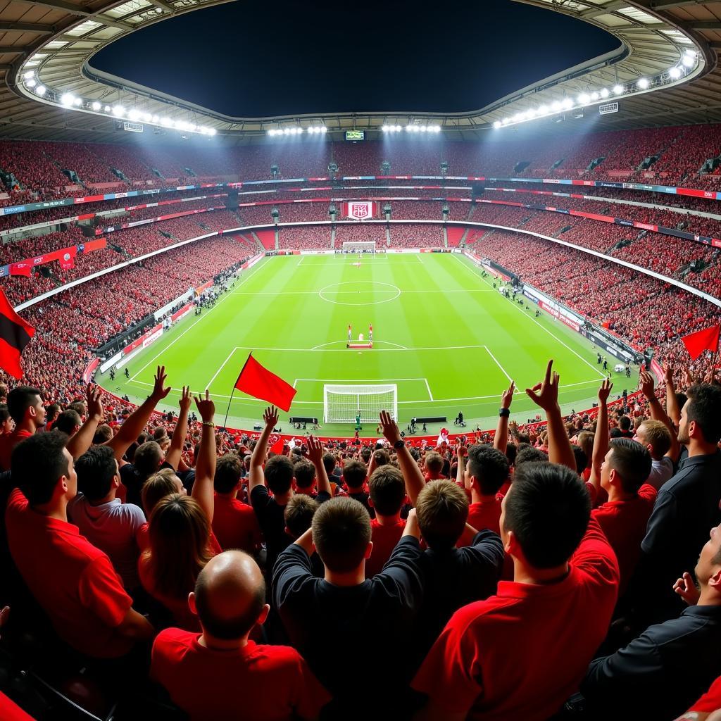 Fans in der BayArena