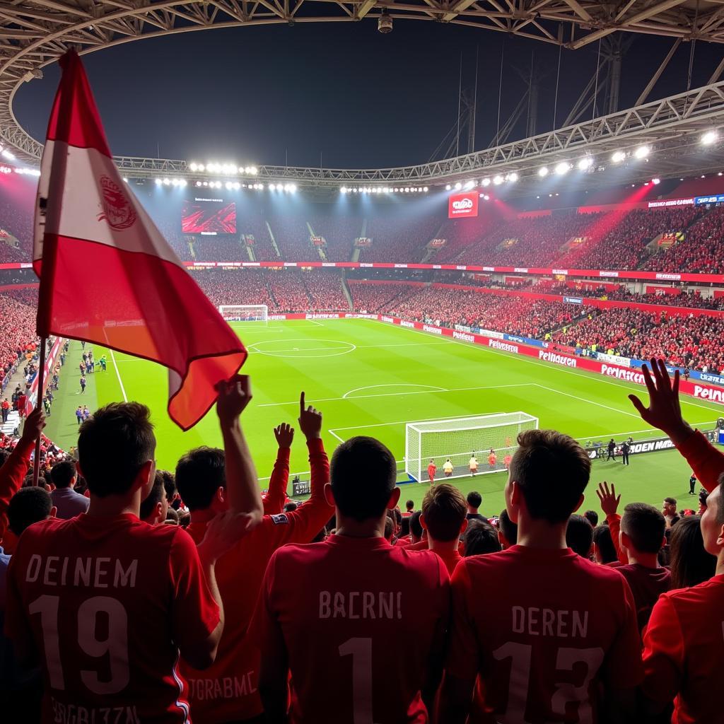 Fans in der BayArena