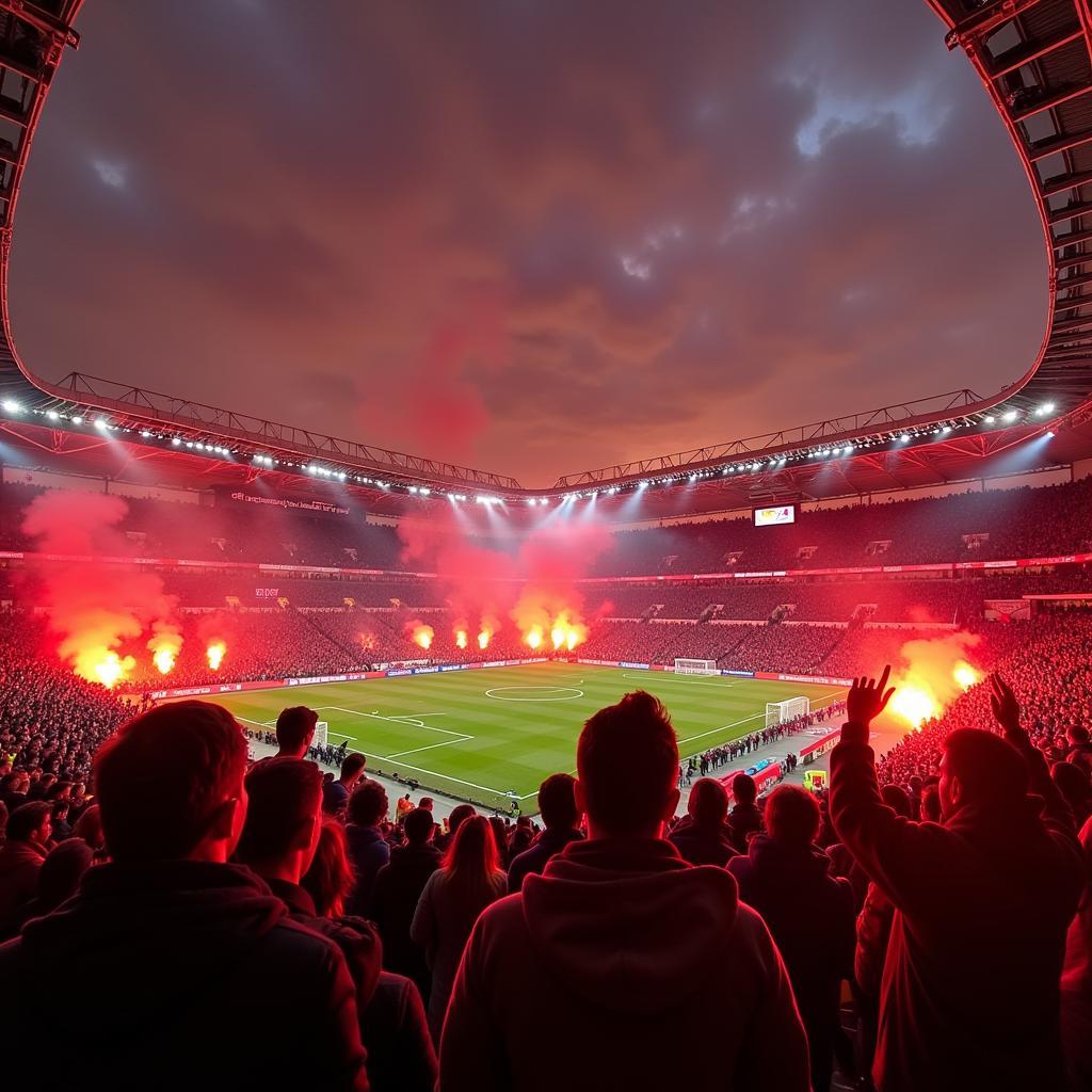 Fans Leverkusen Freiburg Stadion