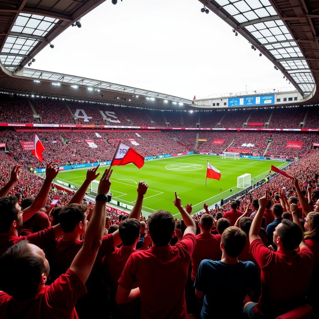 Fans Leverkusen im Stadion