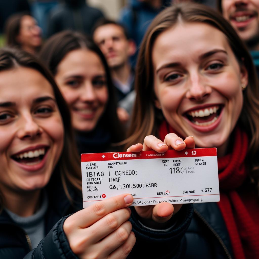 Fans mit Bahnticket Leverkusen Düsseldorf