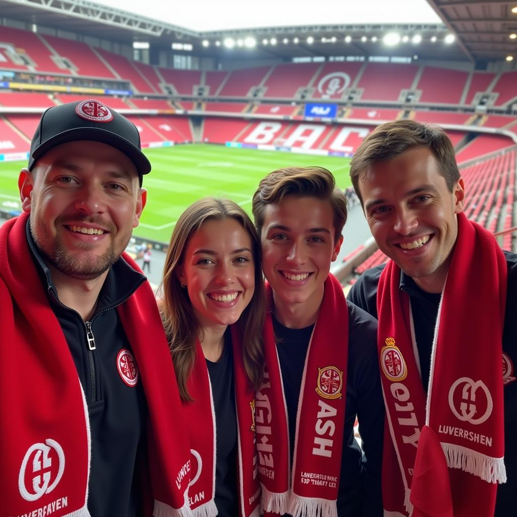 Enthusiastic Bayer Leverkusen Fans in the BayArena