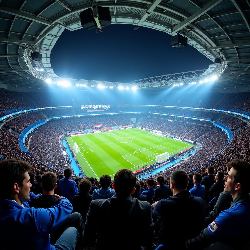 Fans von OM & B04 im Stadion