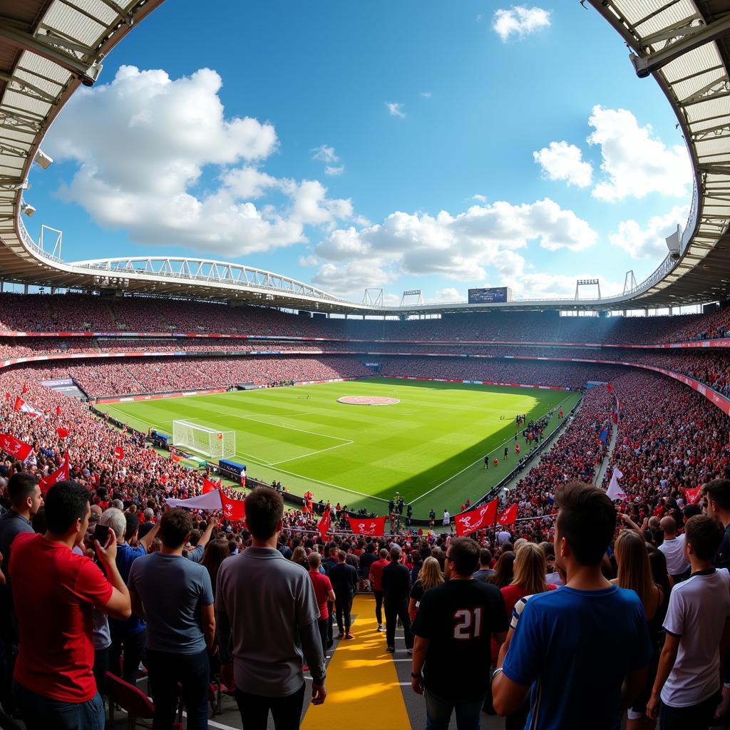 Fans mit Choreografie im Stadion