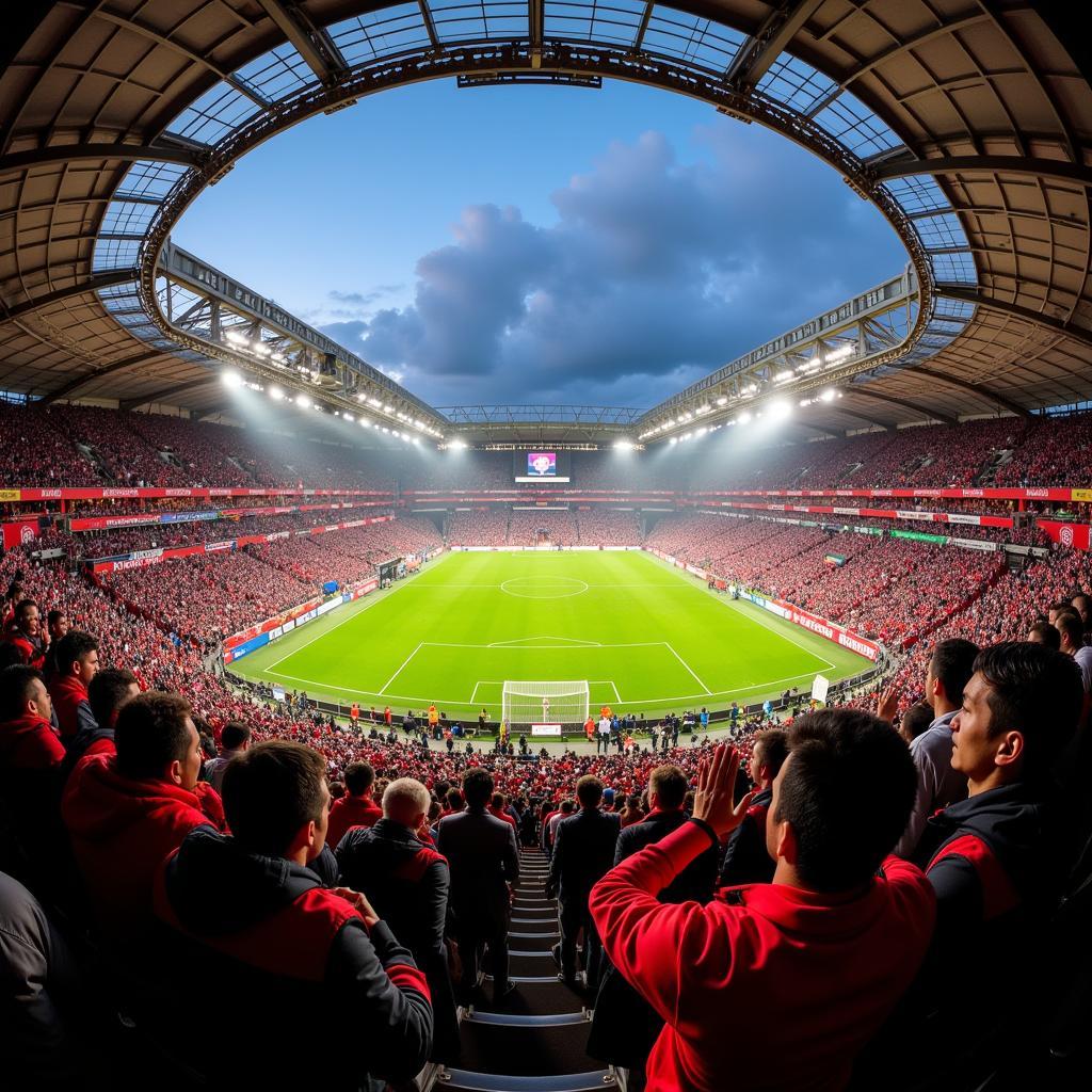 Fans beider Mannschaften erzeugen eine elektrisierende Atmosphäre im Stadion