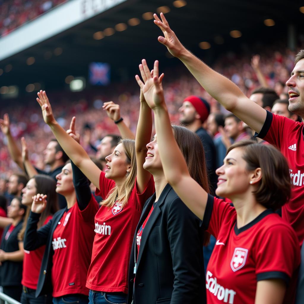 Fans beider Vereine im Stadion