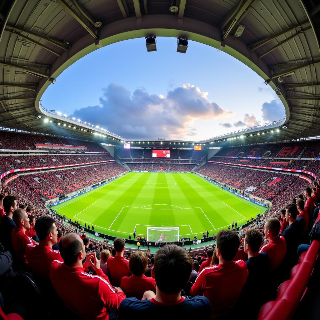 Fans von VfL Bochum und Leverkusen im Stadion