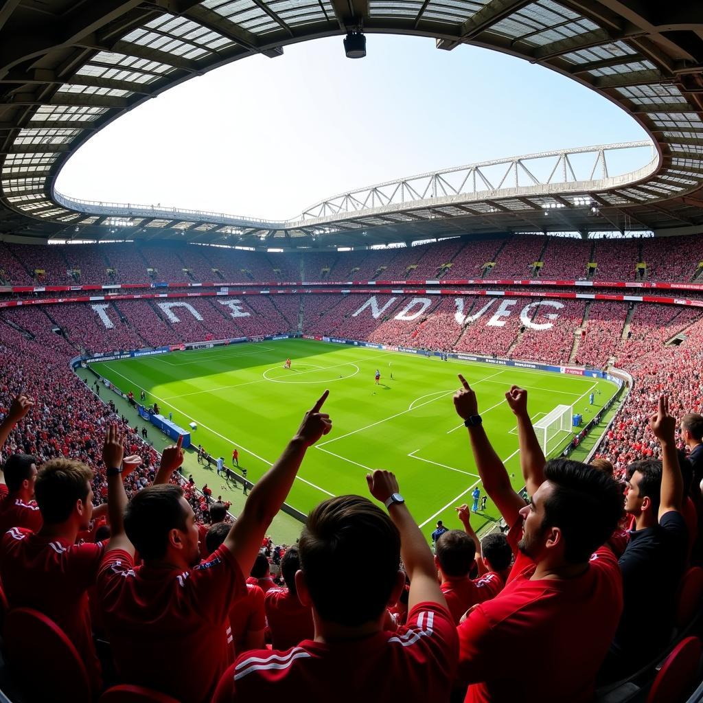 Fans von Atlético Madrid und Bayer Leverkusen