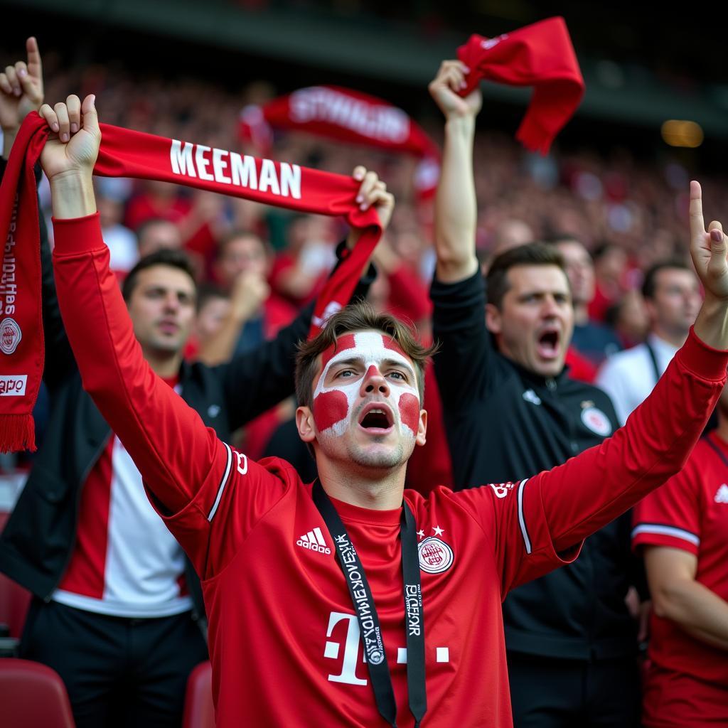 Fans von Bayer Leverkusen in Berlin