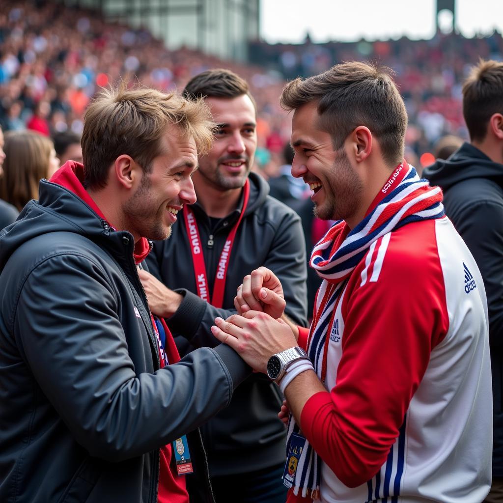 Fans von Jena und Leverkusen