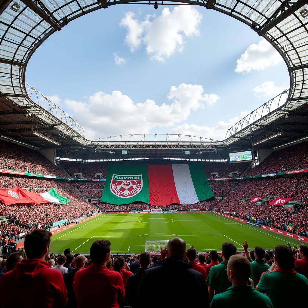 Die Fans von Werder Bremen und Bayer Leverkusen sorgen für eine fantastische Atmosphäre