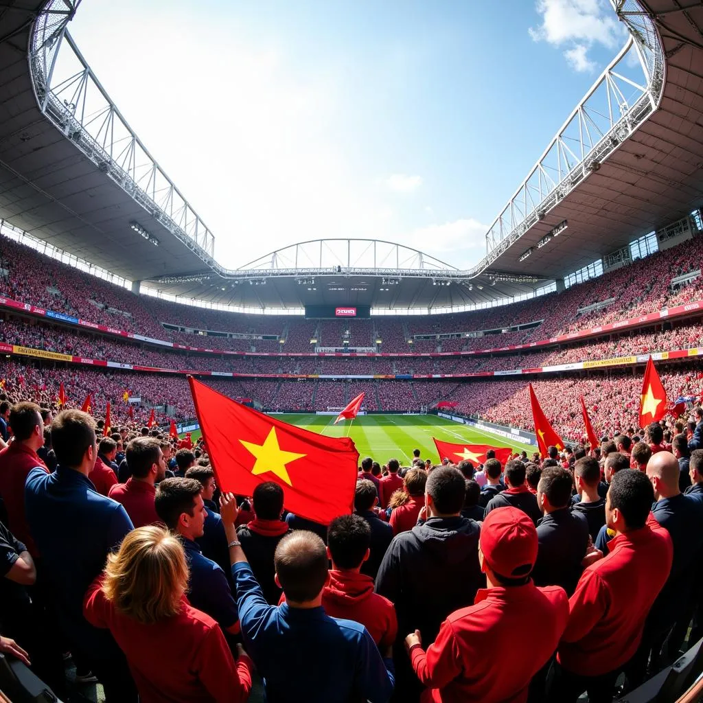 Fans vor dem Stadion