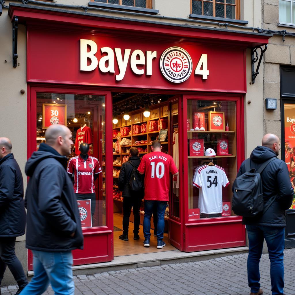 Fanshop von Bayer 04 Leverkusen an der Döhnhoffstraße