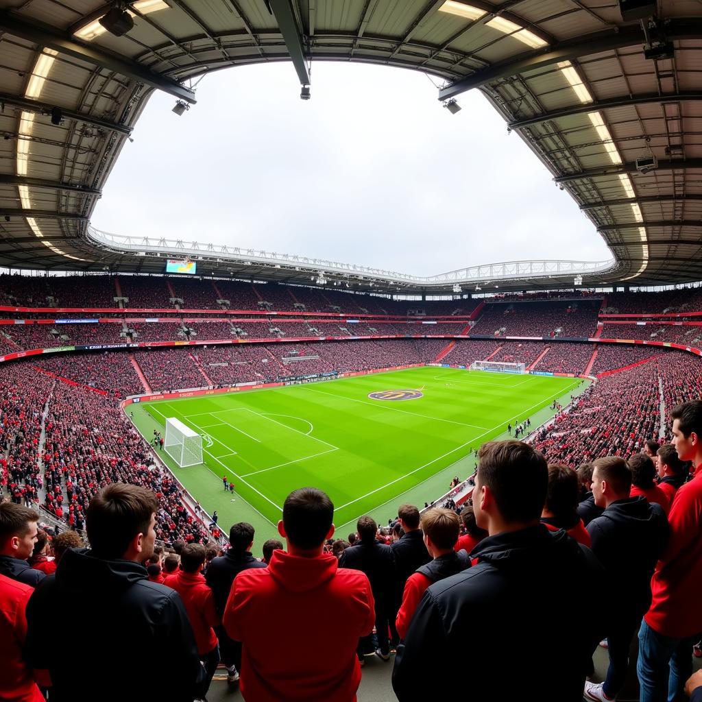 Fans beider Mannschaften im Stadion