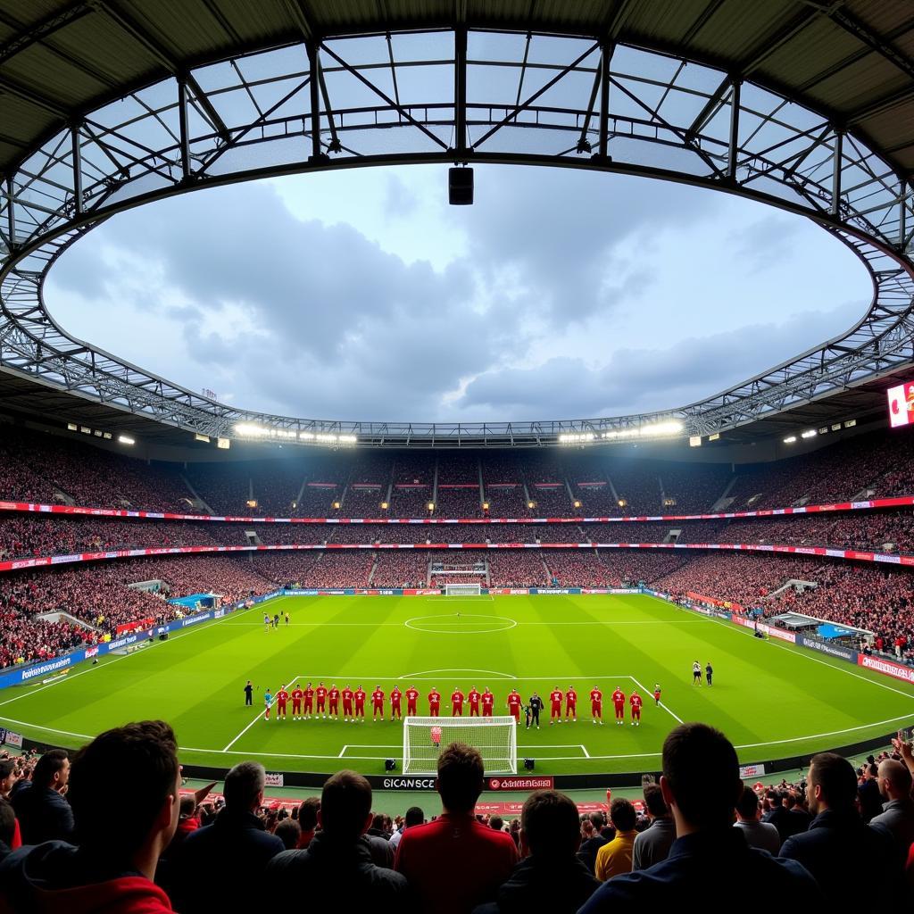 FC Bayern gegen Leverkusen: Stimmung im Stadion