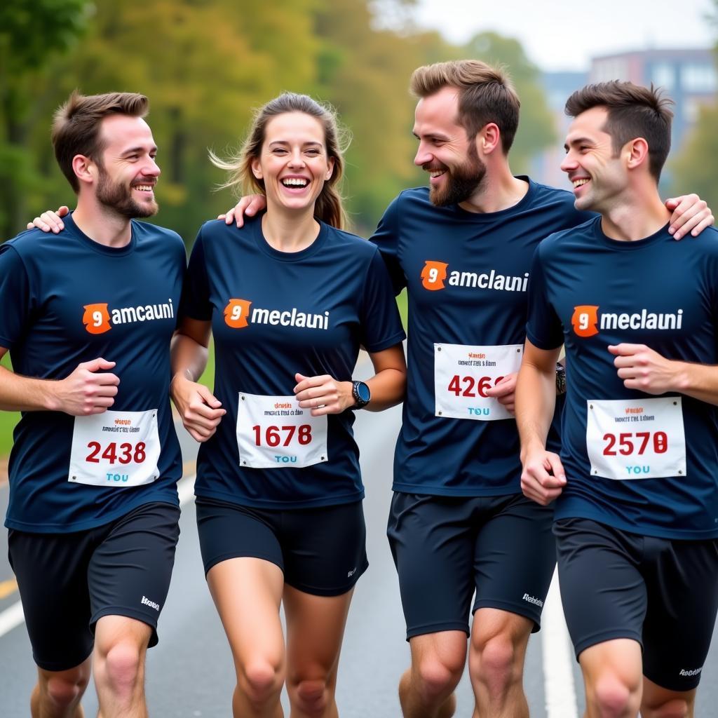 Firmenlauf-Team beim 9 Meilen Lauf Leverkusen 2018