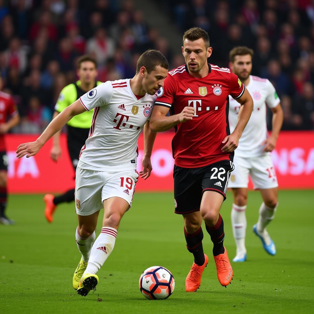 Florian Wirtz im Fokus der Bayern-Defensive