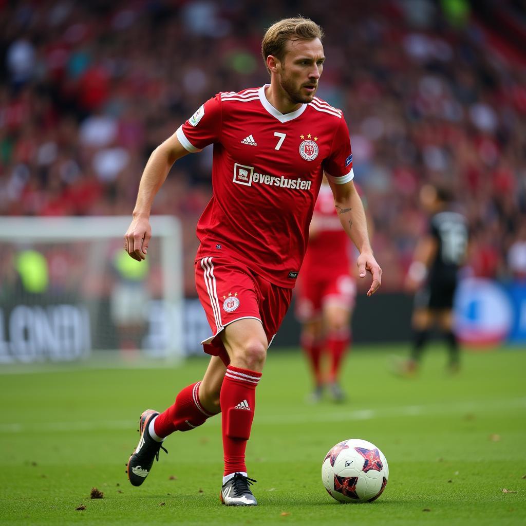 Florian Wirtz im Leverkusen Trikot mit der Nummer sieben