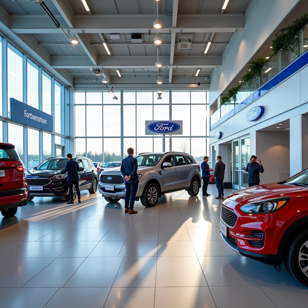 Moderner Ford-Händler Showroom in Leverkusen