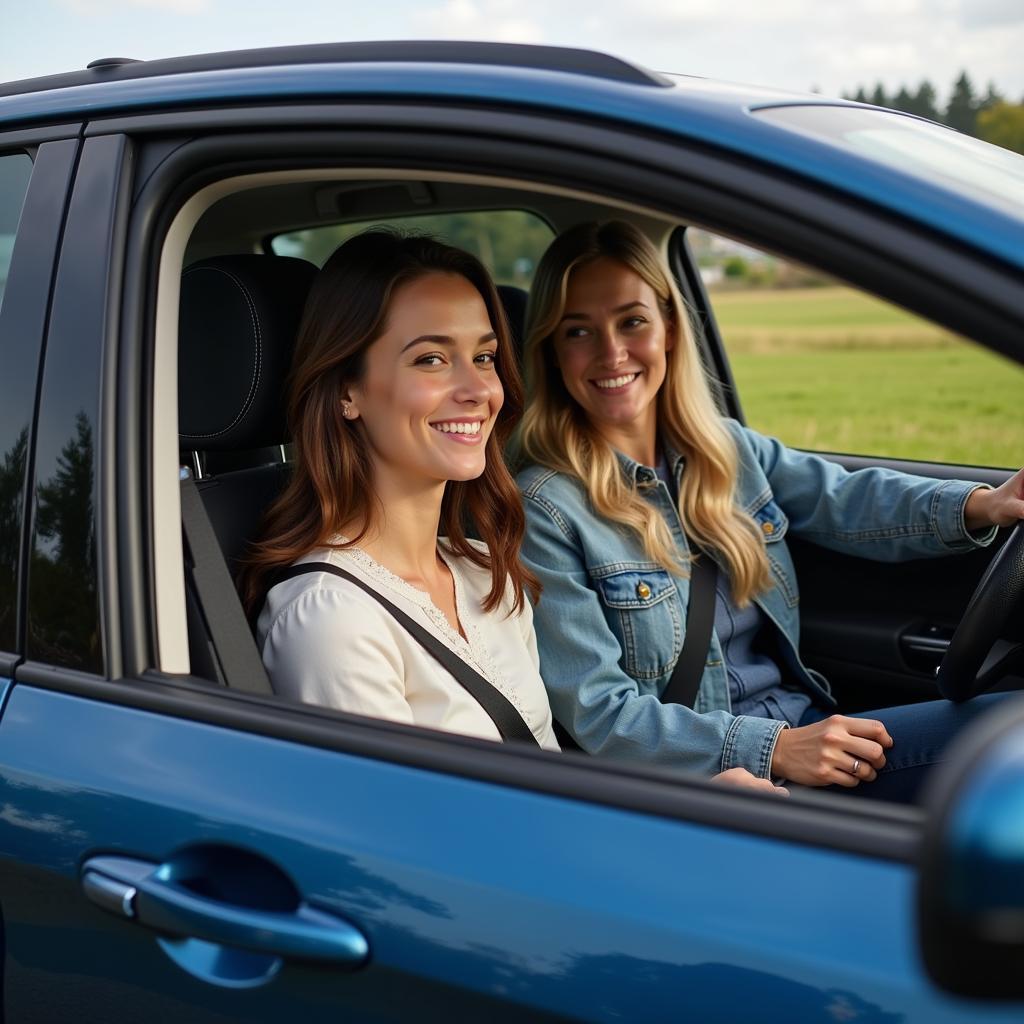 Probefahrt mit einem neuen Ford in Leverkusen