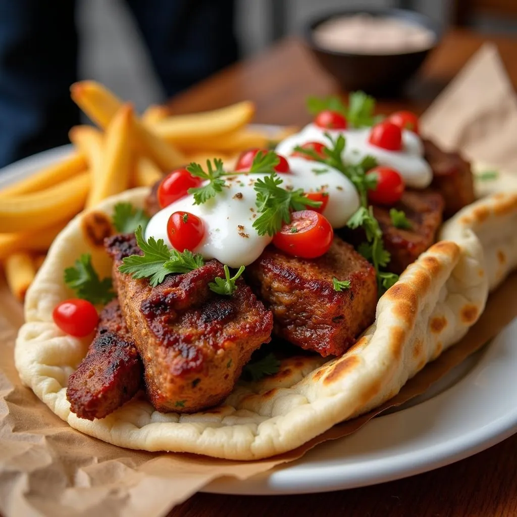 Frisch zubereiteter Döner Kebab in Leverkusen