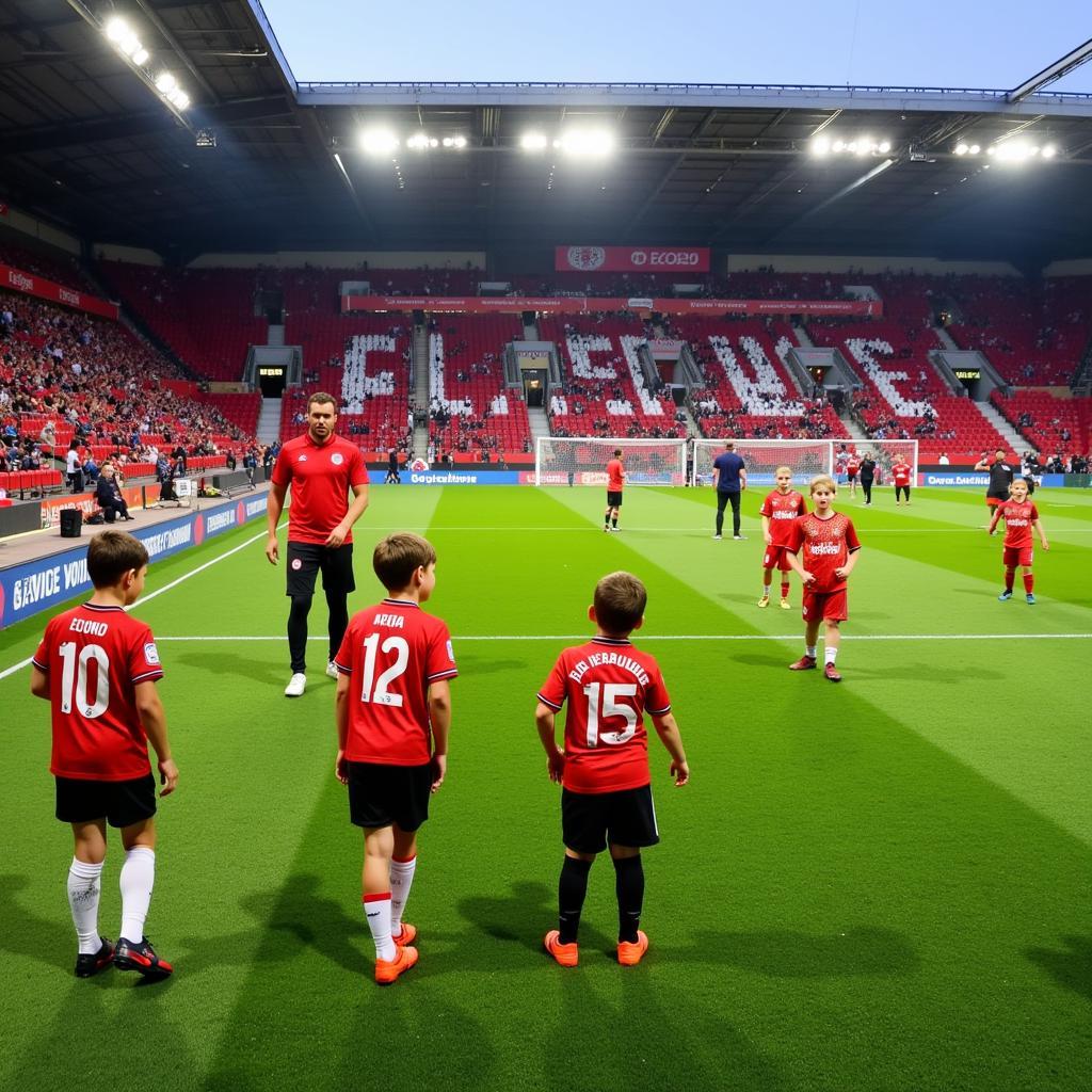 Einblicke in den Fußballtag für Leverkusener Kinder