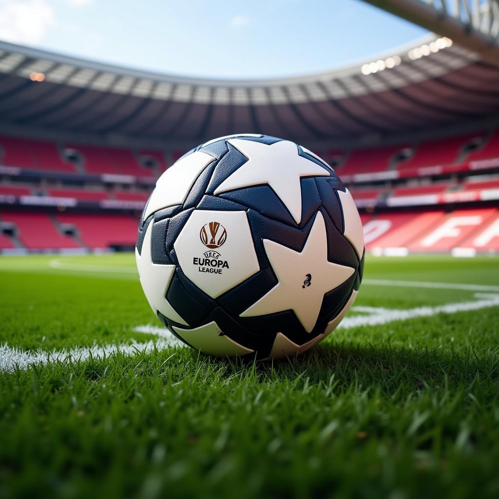 Fußball mit Europa League Logo