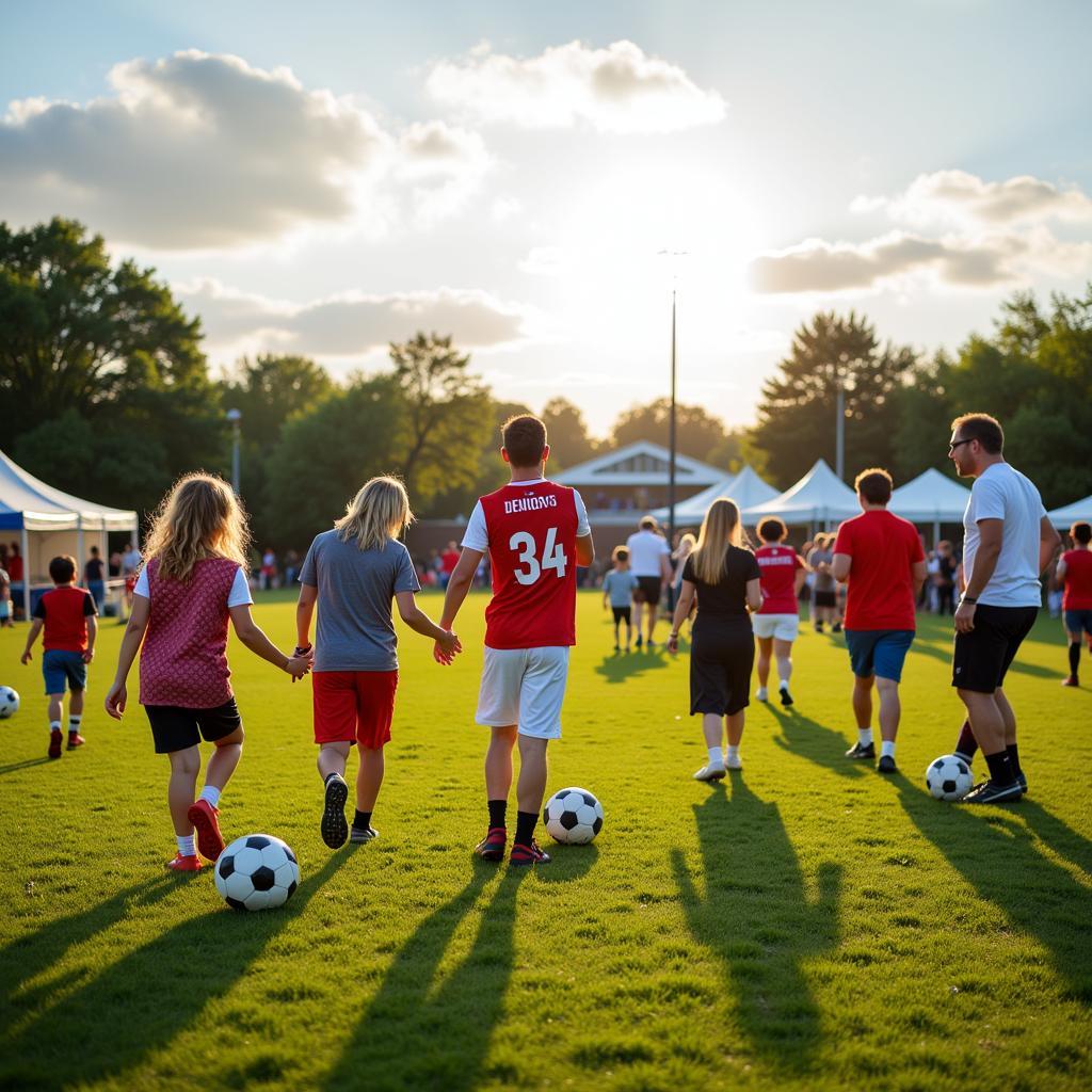 Fußballfest im Neuland-Park Leverkusen