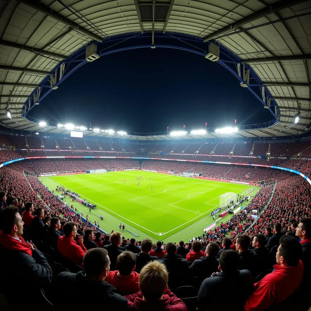 Fußballspiel in der BayArena