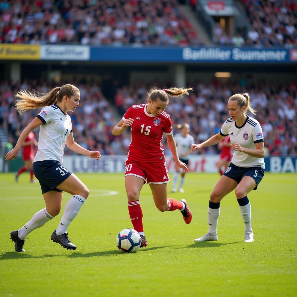 Mädchensfußballspiel in Leverkusen