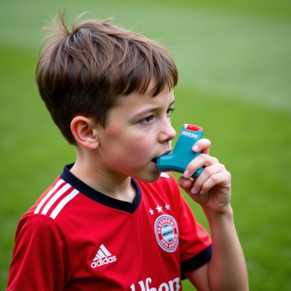 Fußballspieler mit Asthma in Leverkusen